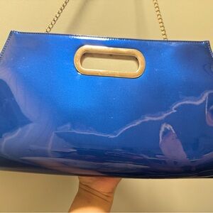 Handbag with blue & Gold Accents